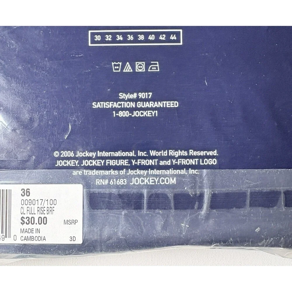 Jockey Mens Classic Full Rise Briefs Size 36 100% Cotton Y-Front Fly 6-pack Vtg - Picture 6 of 11